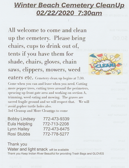 Volunteers Needed for Winter Beach Cemetery Cleanup: February 22nd