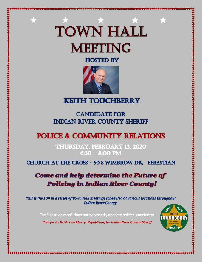 Candidate for Indian River County Sheriff hosts Town Hall: February 13th